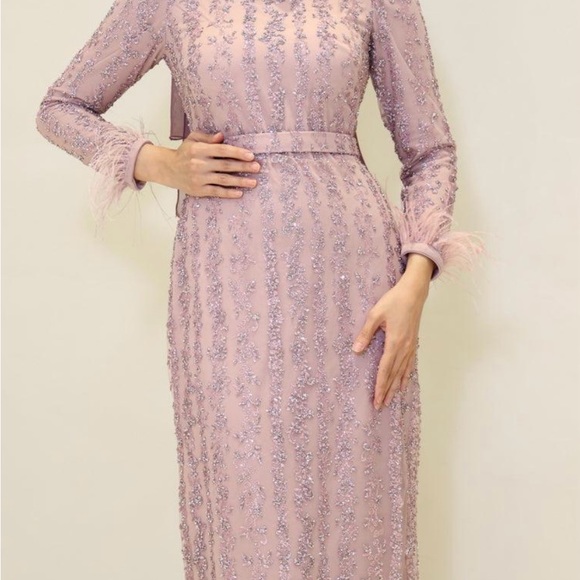 Formal Long Sleeve Evening Gown Dress - Picture 4 of 4